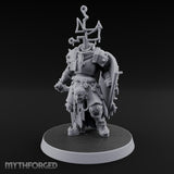 Face Crowned Shield Bearing Human Chorister Miniature for Dungeons and Dragons, Pathfinder or other TTRPGs
