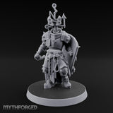 Face Crowned Shield Bearing Human Chorister Miniature for Dungeons and Dragons, Pathfinder or other TTRPGs