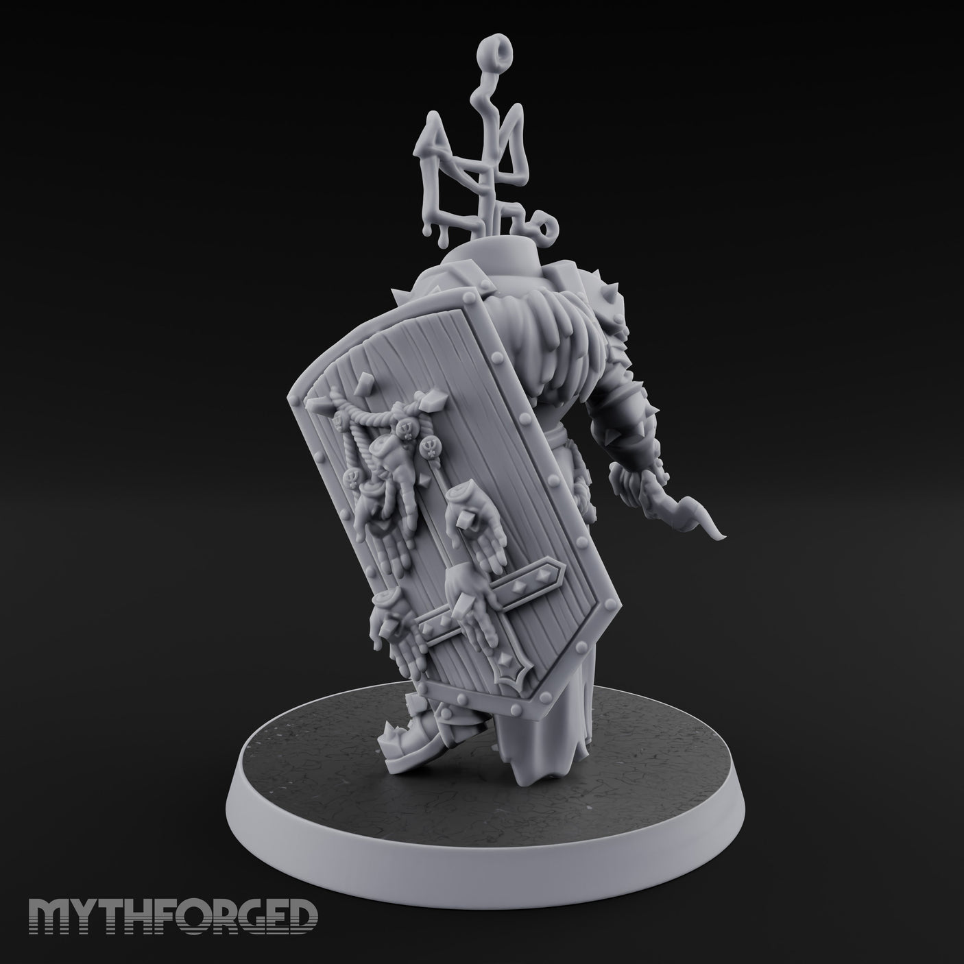 Face Crowned Shield Bearing Human Chorister Miniature for Dungeons and Dragons, Pathfinder or other TTRPGs