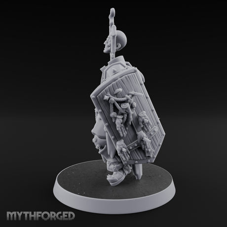 Face Crowned Shield Bearing Human Chorister Miniature for Dungeons and Dragons, Pathfinder or other TTRPGs