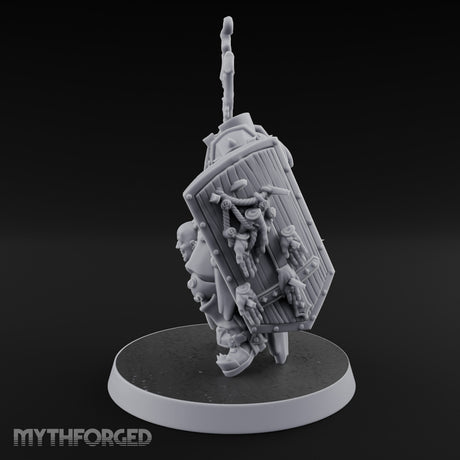 Face Crowned Shield Bearing Human Chorister Miniature for Dungeons and Dragons, Pathfinder or other TTRPGs