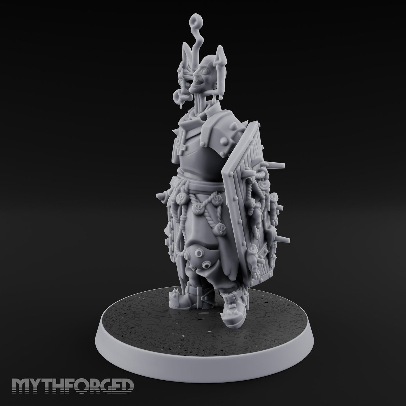 Face Crowned Shield Bearing Human Chorister Miniature for Dungeons and Dragons, Pathfinder or other TTRPGs