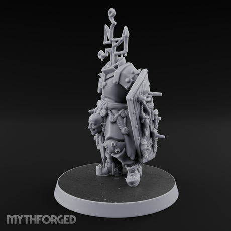 Face Crowned Shield Bearing Human Chorister Miniature for Dungeons and Dragons, Pathfinder or other TTRPGs