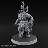 Face Crowned Shield Bearing Human Chorister Miniature for Dungeons and Dragons, Pathfinder or other TTRPGs