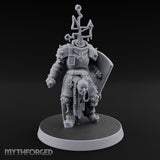 Face Crowned Shield Bearing Human Chorister Miniature for Dungeons and Dragons, Pathfinder or other TTRPGs