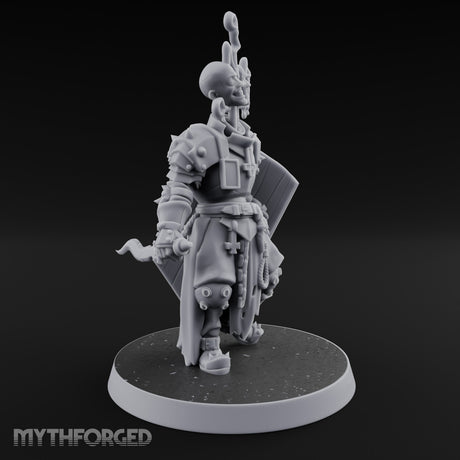 Face Crowned Shield Bearing Human Chorister Miniature for Dungeons and Dragons, Pathfinder or other TTRPGs