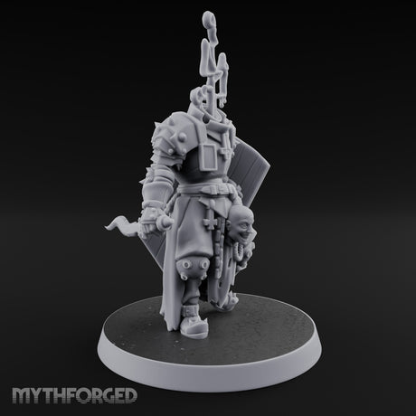 Face Crowned Shield Bearing Human Chorister Miniature for Dungeons and Dragons, Pathfinder or other TTRPGs