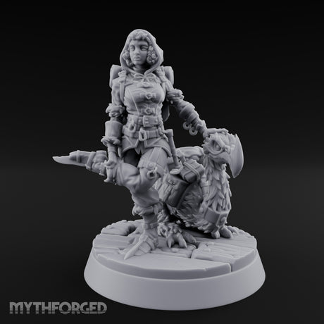 Falcon Toting Human Ranger Miniature for Dungeons and Dragons, Pathfinder or other TTRPGs