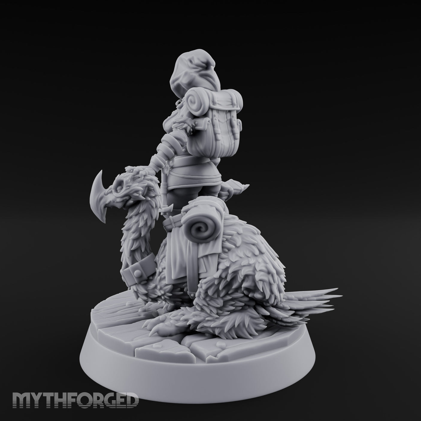 Falcon Toting Human Ranger Miniature for Dungeons and Dragons, Pathfinder or other TTRPGs