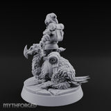 Falcon Toting Human Ranger Miniature for Dungeons and Dragons, Pathfinder or other TTRPGs