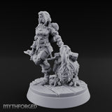 Falcon Toting Human Ranger Miniature for Dungeons and Dragons, Pathfinder or other TTRPGs