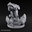Air Swimming Overgrown Blink Dog Miniature for Dungeons and Dragons, Pathfinder or other TTRPGs