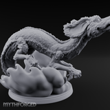Air Swimming Overgrown Blink Dog Miniature for Dungeons and Dragons, Pathfinder or other TTRPGs
