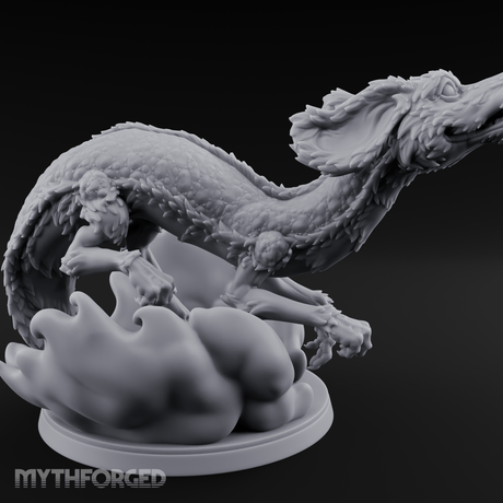 Air Swimming Overgrown Blink Dog Miniature for Dungeons and Dragons, Pathfinder or other TTRPGs