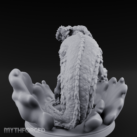 Air Swimming Overgrown Blink Dog Miniature for Dungeons and Dragons, Pathfinder or other TTRPGs