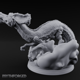 Air Swimming Overgrown Blink Dog Miniature for Dungeons and Dragons, Pathfinder or other TTRPGs