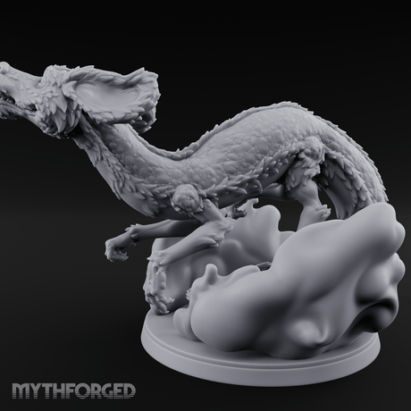 Air Swimming Overgrown Blink Dog Miniature for Dungeons and Dragons, Pathfinder or other TTRPGs