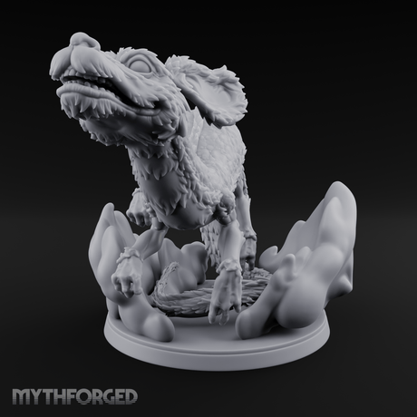 Air Swimming Overgrown Blink Dog Miniature for Dungeons and Dragons, Pathfinder or other TTRPGs
