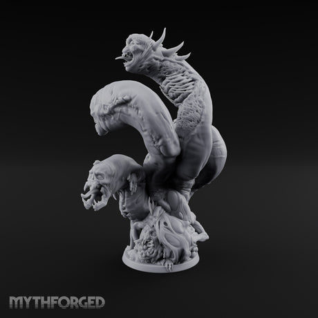 Uncoils Mid-Scream Neothelid Worm Horror — 4 Heads (40mm)