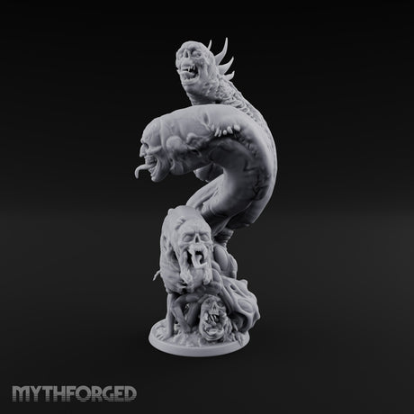 Uncoils Mid-Scream Neothelid Worm Horror — 4 Heads (40mm)