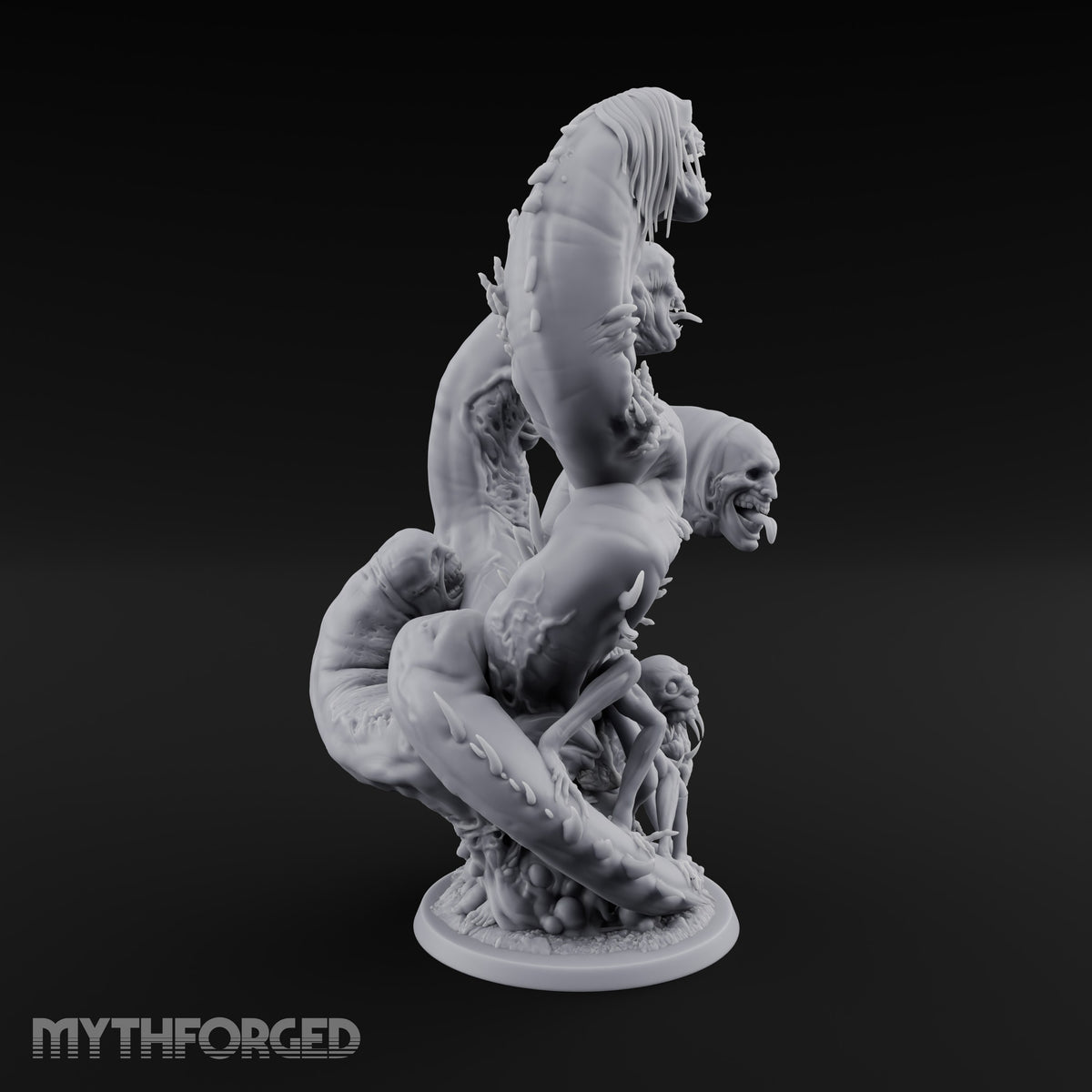 Uncoils Mid-Scream Neothelid Worm Horror — 4 Heads (50mm)