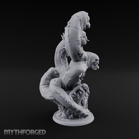 Uncoils Mid-Scream Neothelid Worm Horror — 4 Heads (50mm)