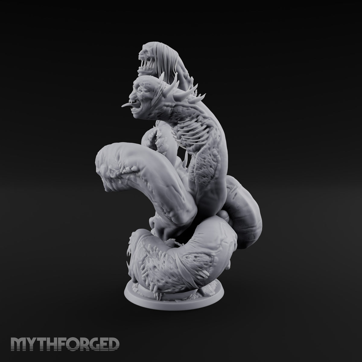 Uncoils Mid-Scream Neothelid Worm Horror — 4 Heads (50mm)