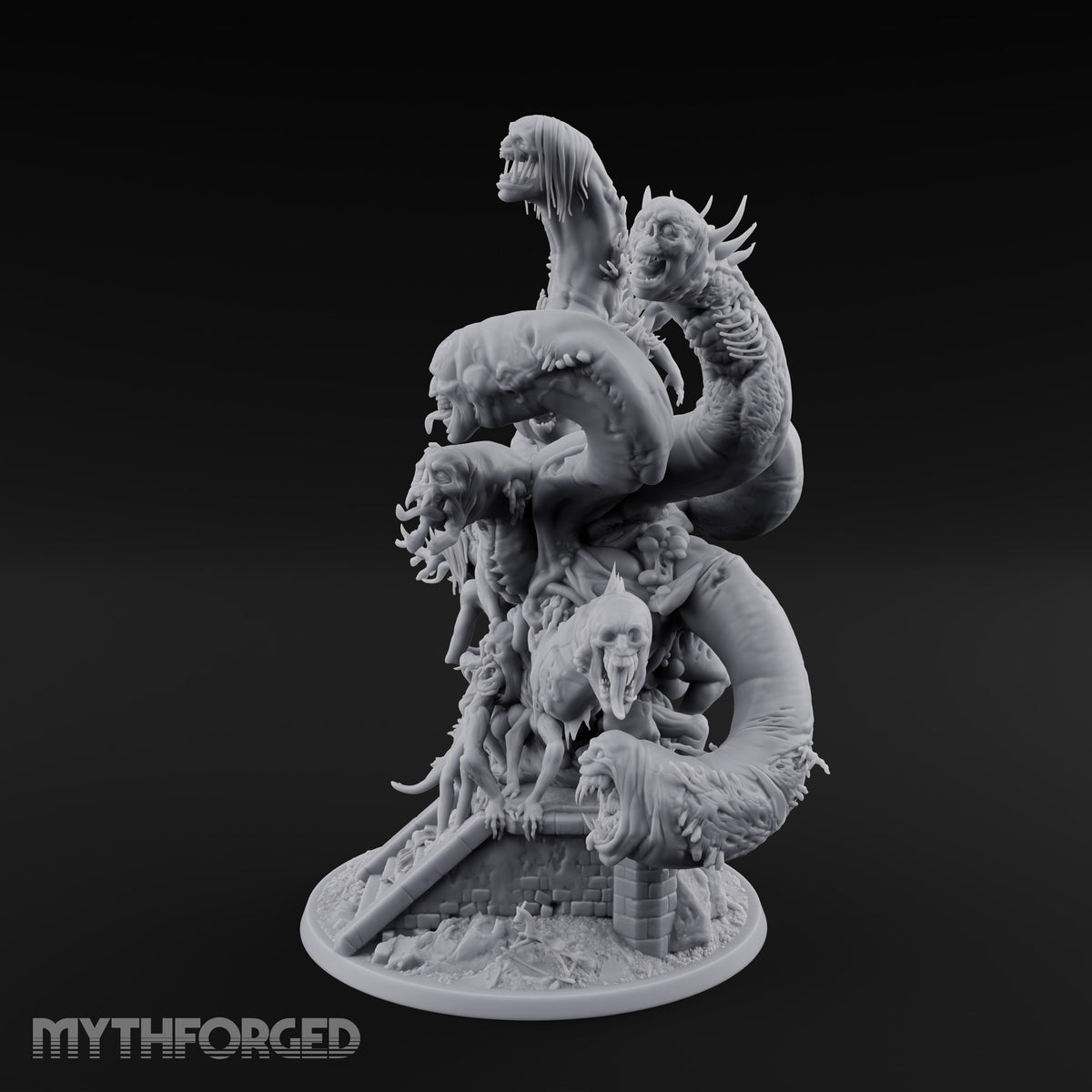 Uncoils Mid-Scream Neothelid Worm Horror — 8 Heads
