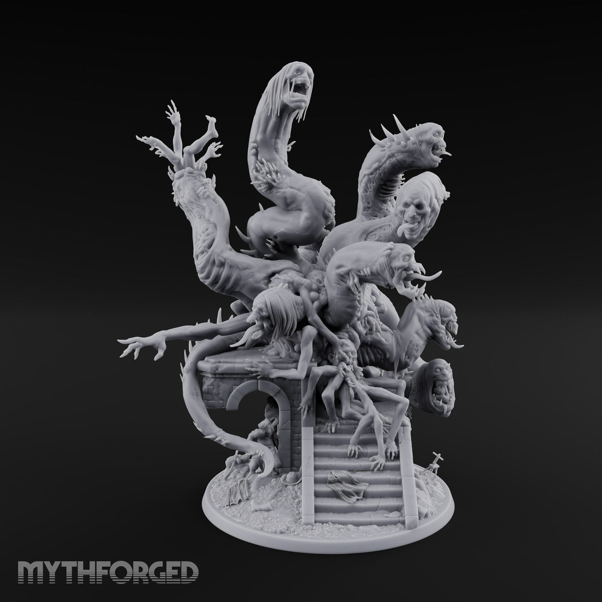 Uncoils Mid-Scream Neothelid Worm Horror — 8 Heads
