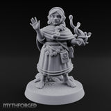 Familiar Clutching Hand Raised Halfling Empath Miniature for Dungeons and Dragons, Pathfinder or other TTRPGs