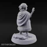 Familiar Clutching Hand Raised Halfling Empath Miniature for Dungeons and Dragons, Pathfinder or other TTRPGs