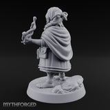 Familiar Clutching Hand Raised Halfling Empath Miniature for Dungeons and Dragons, Pathfinder or other TTRPGs