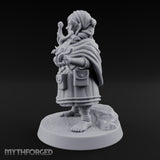 Familiar Clutching Hand Raised Halfling Empath Miniature for Dungeons and Dragons, Pathfinder or other TTRPGs