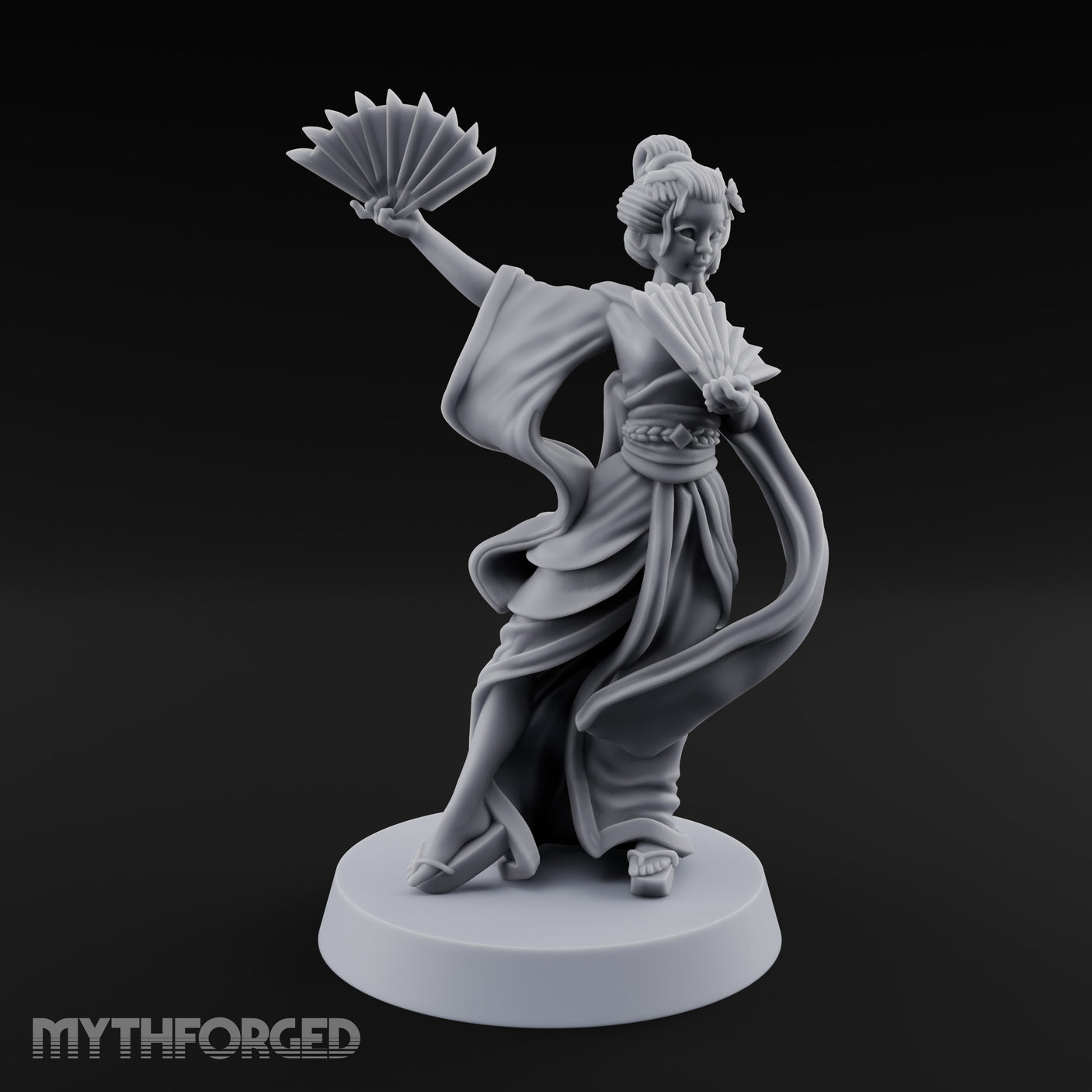 Fan Dancing Human Geisha Model C gallery 1
