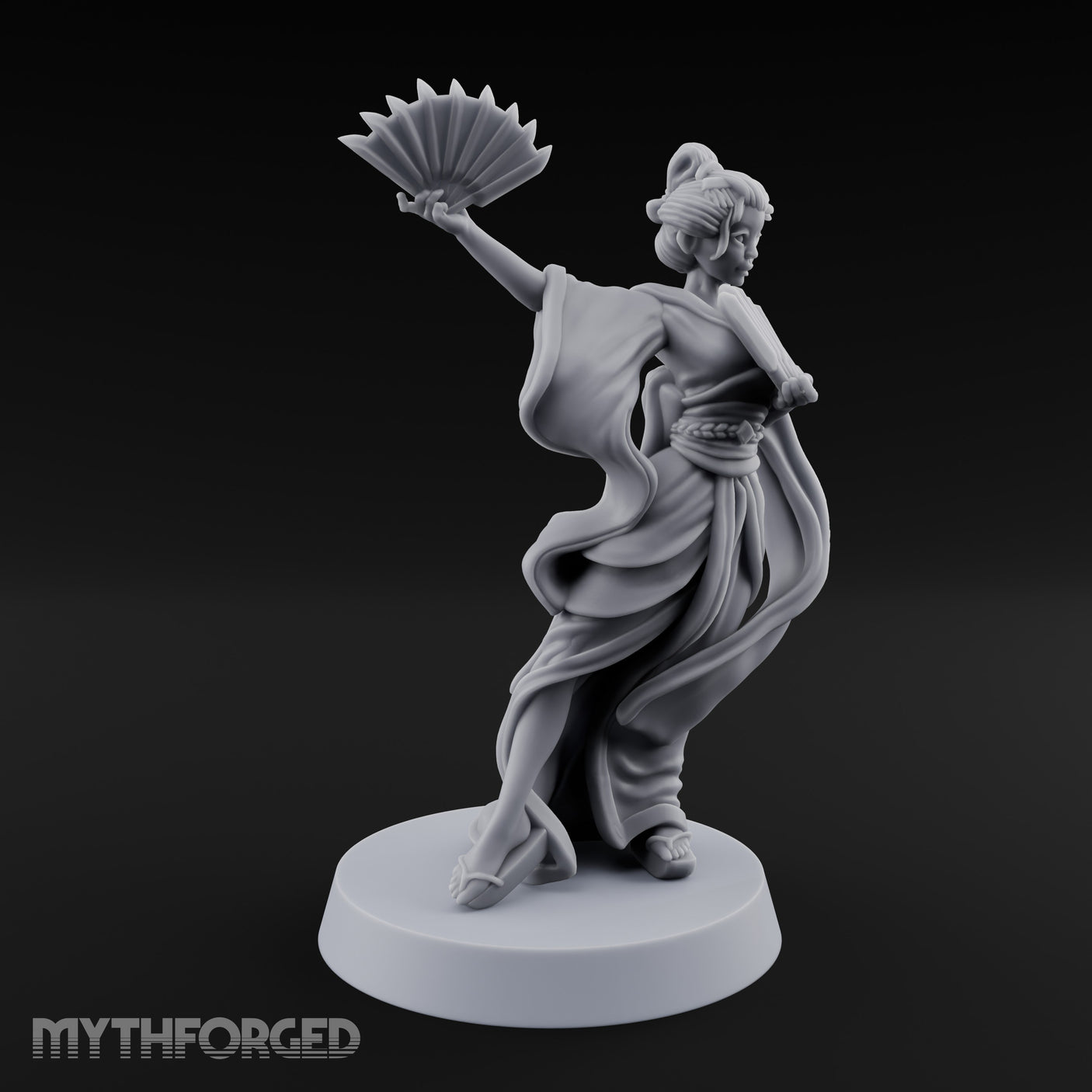 Fan Dancing Human Geisha Model C gallery 2
