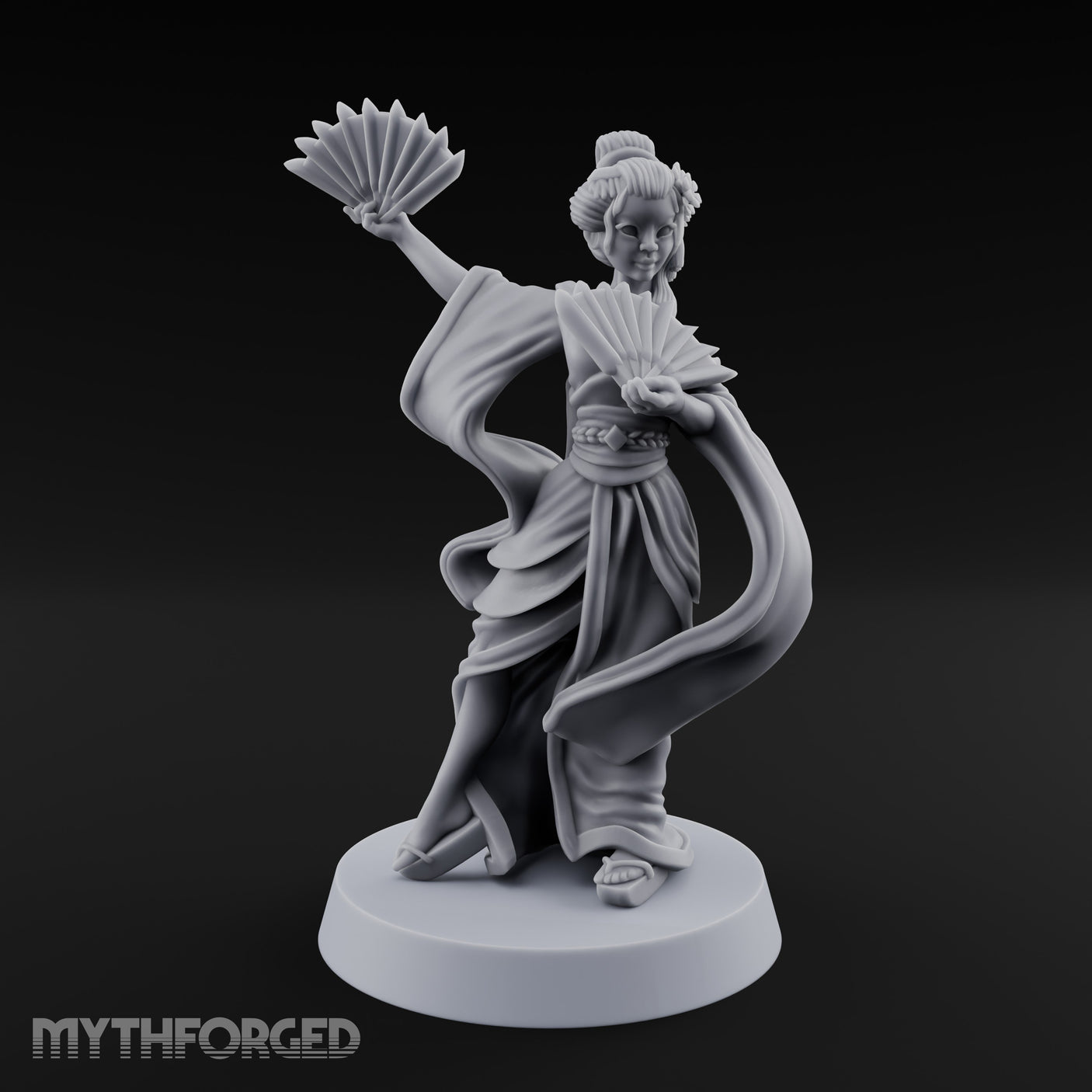 Fan Dancing Human Geisha Model C gallery 9