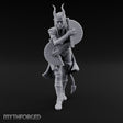Fan Dancing Tiefling Bard Miniature for Dungeons and Dragons, Pathfinder or other TTRPGs