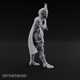 Fan Dancing Tiefling Bard Miniature for Dungeons and Dragons, Pathfinder or other TTRPGs