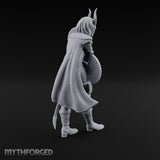 Fan Dancing Tiefling Bard Miniature for Dungeons and Dragons, Pathfinder or other TTRPGs