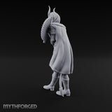 Fan Dancing Tiefling Bard Miniature for Dungeons and Dragons, Pathfinder or other TTRPGs