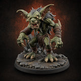 Fang Baring Claw Lunging Goblin Berserker — painted concept preview (miniature supplied unpainted)