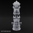 Fang-Crowned Rune-Banded Beast Totem Idol Miniature for Dungeons and Dragons, Pathfinder or other TTRPGs
