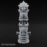 Fang-Crowned Rune-Banded Beast Totem Idol Miniature for Dungeons and Dragons, Pathfinder or other TTRPGs