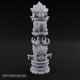 Fang-Crowned Rune-Banded Beast Totem Idol Miniature for Dungeons and Dragons, Pathfinder or other TTRPGs