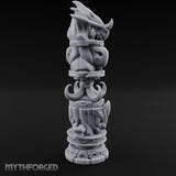 Fang-Crowned Rune-Banded Beast Totem Idol Miniature for Dungeons and Dragons, Pathfinder or other TTRPGs