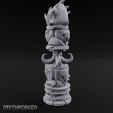 Fang-Crowned Rune-Banded Beast Totem Idol Miniature for Dungeons and Dragons, Pathfinder or other TTRPGs