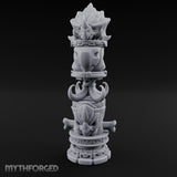 Fang-Crowned Rune-Banded Beast Totem Idol Miniature for Dungeons and Dragons, Pathfinder or other TTRPGs