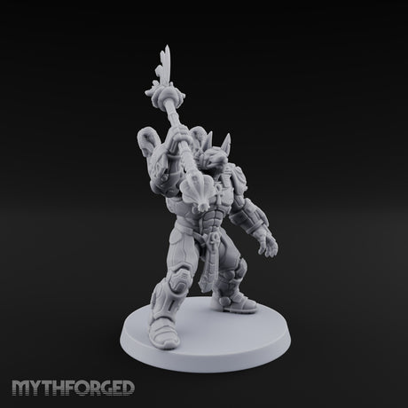 Judgment Swings Down Gnoll Armoured Jackal Warrior with Ankh and Staff