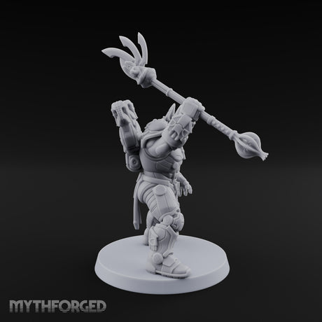 Judgment Swings Down Gnoll Armoured Jackal Warrior with Ankh and Staff