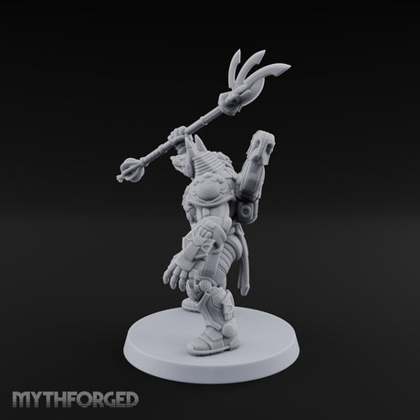 Judgment Swings Down Gnoll Armoured Jackal Warrior with Ankh and Staff